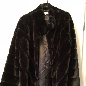 Calvin Klein XL Ladies Faux Fur Coat